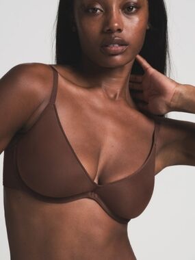 SKIMS Weightless Scoop Bra Cocoa 36DDD NWT Seamless Light Support